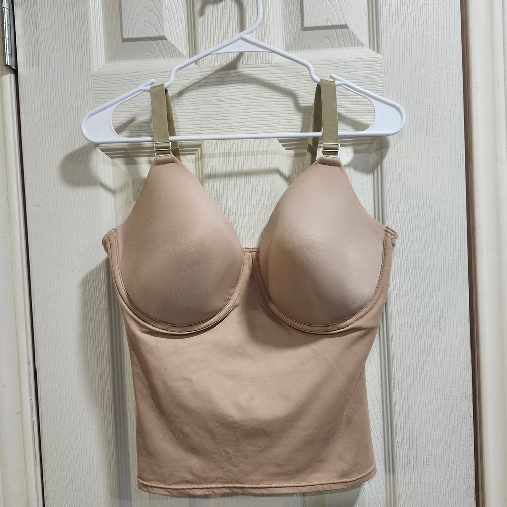 Flexees Maidenform 6466 Shapewear Camisole Nude Beige Underwire 42D
